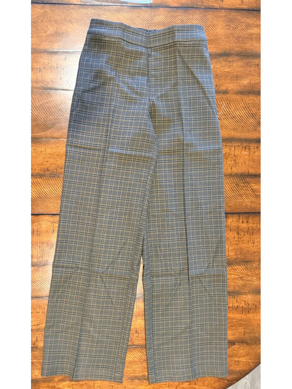G by Giuliana Black Label Brown Plaid Pull-On Trouser Pants Pockets Size 6